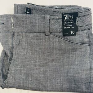 NY&C Signature Fit Straight Leg Pants - Black & White - Tags Still On